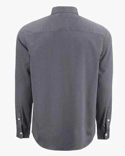 Skyline Recycled Gingham Men's Long Sleeve Button Down Dress Shirt — view 23