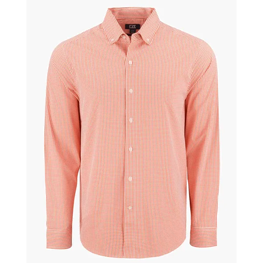 Skyline Recycled Gingham Men's Long Sleeve Button Down Dress Shirt — view 16