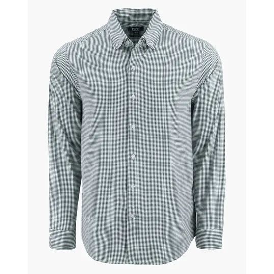 Skyline Recycled Gingham Men's Long Sleeve Button Down Dress Shirt — view 19