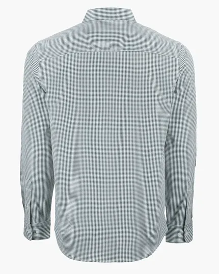 Skyline Recycled Gingham Men's Long Sleeve Button Down Dress Shirt — view 28
