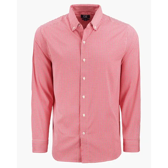 Skyline Recycled Gingham Men's Long Sleeve Button Down Dress Shirt — view 20