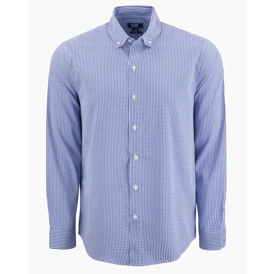 Skyline Recycled Gingham Men's Long Sleeve Button Down Dress Shirt — view 21