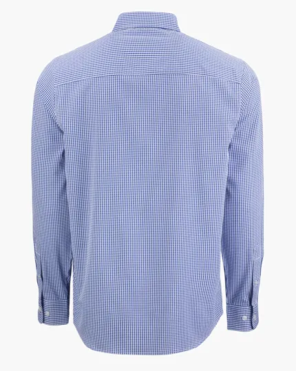 Skyline Recycled Gingham Men's Long Sleeve Button Down Dress Shirt — view 30