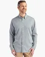 Skyline Recycled Gingham Men's Long Sleeve Button Down Dress Shirt — view 10