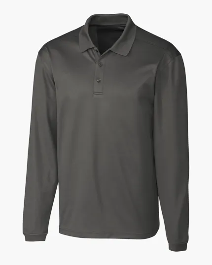 Clique Spin Solution-dyed Performance Pique Men's Long Sleeve Polo — view 11