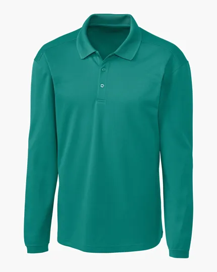Clique Spin Solution-dyed Performance Pique Men's Long Sleeve Polo — view 14