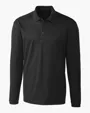 Clique Spin Solution-dyed Performance Pique Men's Long Sleeve Polo — view 2