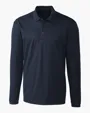 Clique Spin Solution-dyed Performance Pique Men's Long Sleeve Polo — view 4