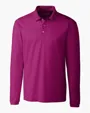 Clique Spin Solution-dyed Performance Pique Men's Long Sleeve Polo — view 5
