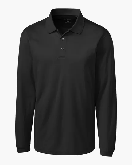 Clique Ice Pique Tech Men's Long Sleeve Polo — view 2