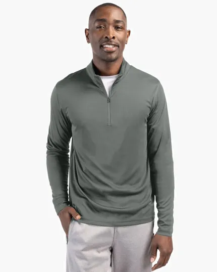 Clique Spin Solution-dyed Performance Interlock Half Zip — view 3