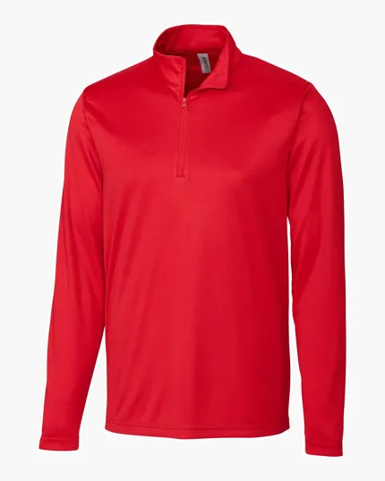 Clique Spin Solution-dyed Performance Interlock Half Zip — view 9