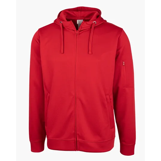 Clique Lift Solution-Dyed Performance Full Zip Hooded Sweatshirt — view 5