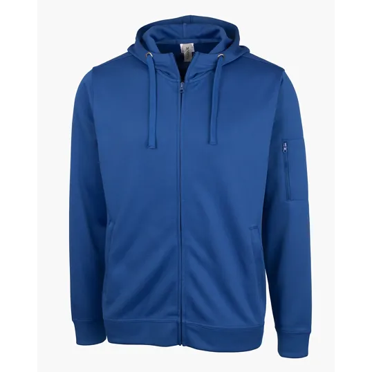 Clique Lift Solution-Dyed Performance Full Zip Hooded Sweatshirt — view 6
