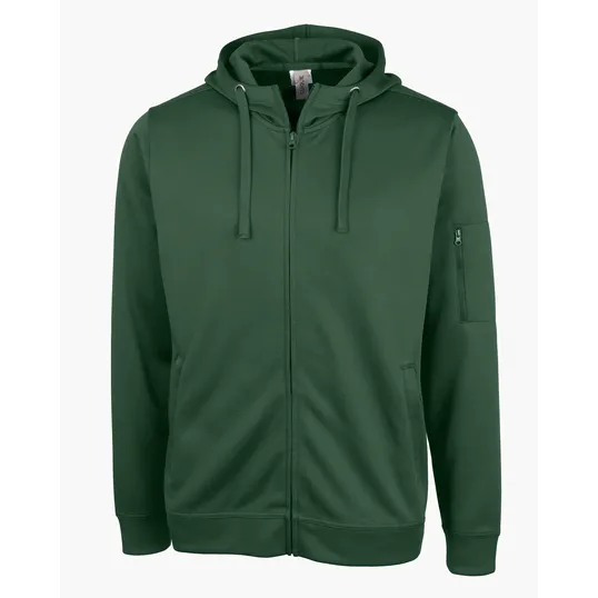 Clique Lift Solution-Dyed Performance Full Zip Hooded Sweatshirt — view 8