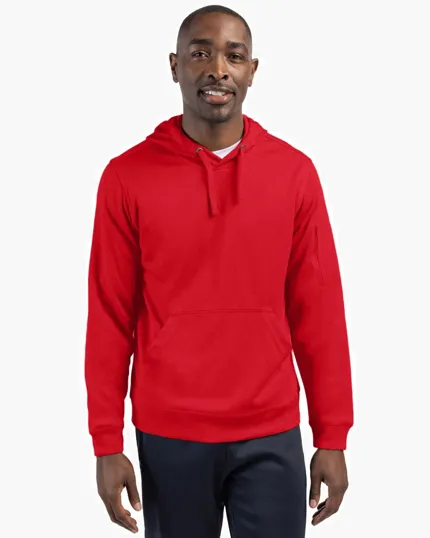 Clique Lift Solution-Dyed Performance Hooded Pullover Sweatshirt — view 4