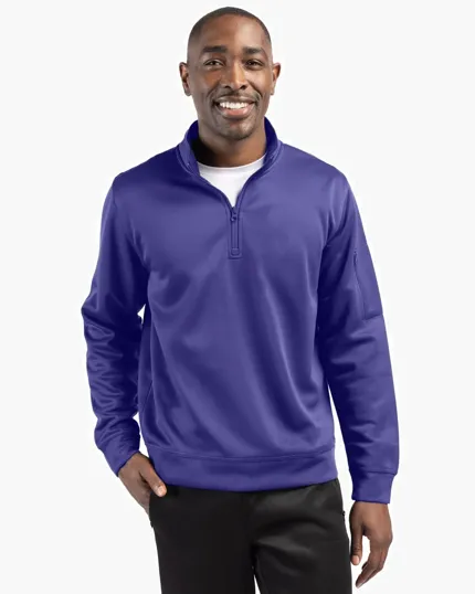 Clique Lift Solution-Dyed Performance Half Zip Sweatshirt — view 6
