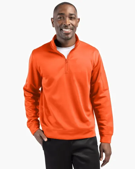Clique Lift Solution-Dyed Performance Half Zip Sweatshirt — view 9