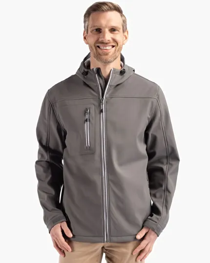 Clique Telemark Recycled Stretch Softshell Full Zip Hooded Jacket — view 3
