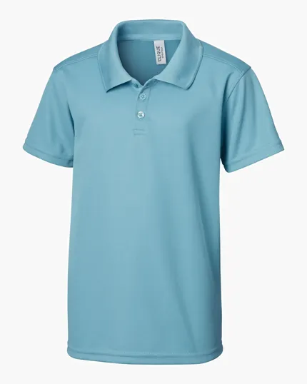 Clique Spin Solution-Dyed Performance Pique Youth Polo — view 2