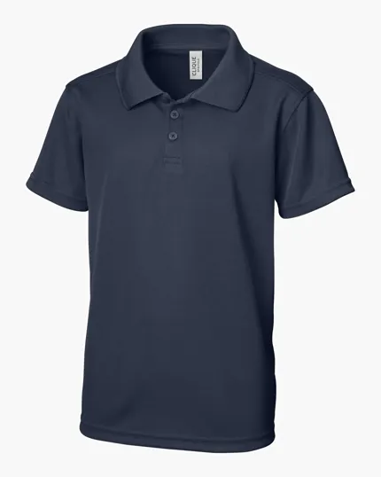 Clique Spin Solution-Dyed Performance Pique Youth Polo — view 3