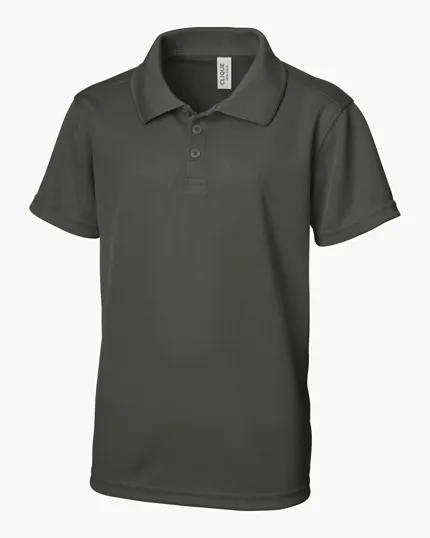 Clique Spin Solution-Dyed Performance Pique Youth Polo — view 5