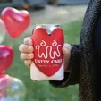 American Made Heart Can Cooler