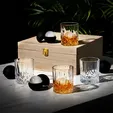 Viski Crystal Liquor Glass and Ice Sphere Wood Box Set — view 2