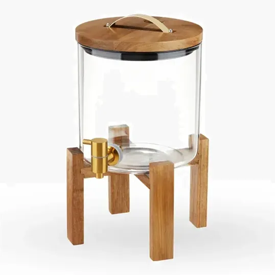 Twine Modern Manor Wood & Glass Drink Dispenser