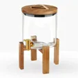 Twine Modern Manor Wood & Glass Drink Dispenser