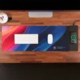 Nowire™ Recycled Desk Mat with Wireless Charging Pad — view 3