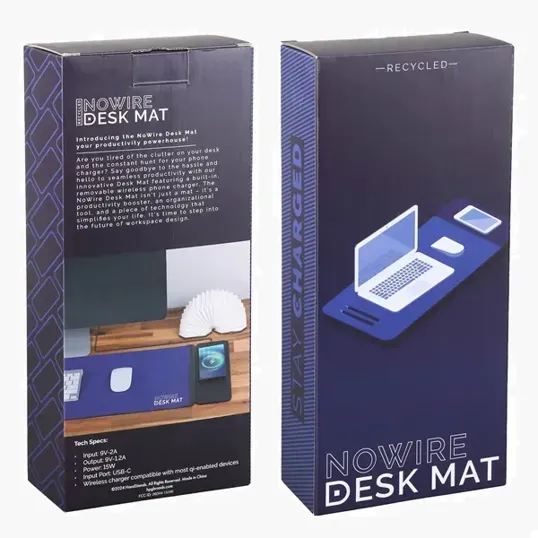 Nowire™ Recycled Desk Mat with Wireless Charging Pad — view 6