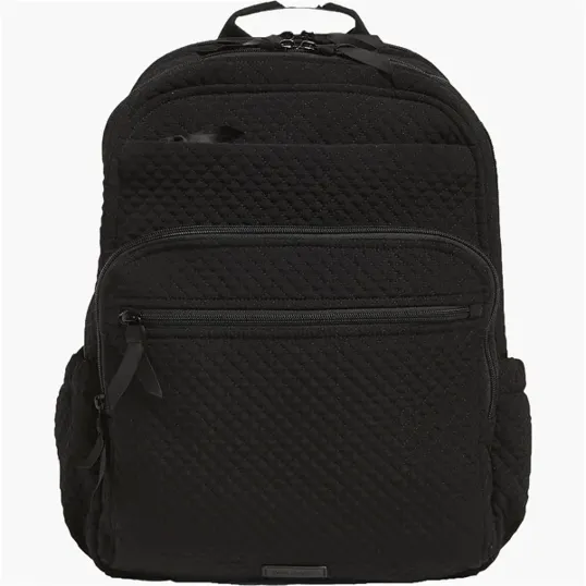 Vera Bradley XL Campus Backpack, Microfiber-Classic Black
