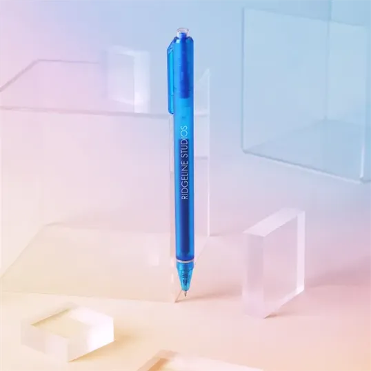 Flowriter Pen with Jumbo Translucent Barrel and Blue Gel Ink — view 2