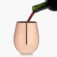 Viski Copper Stemless Wine Glasses — view 2