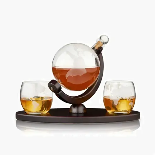 Viski Globe Decanter & Whiskey Tumblers Set — view 2