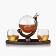 Viski Globe Decanter & Whiskey Tumblers Set — view 2
