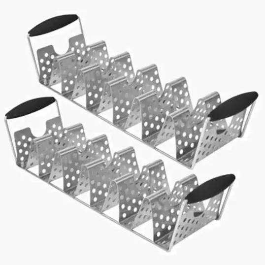 BLACKSTONE Taco Rack 2-Pack, Stainless Steel