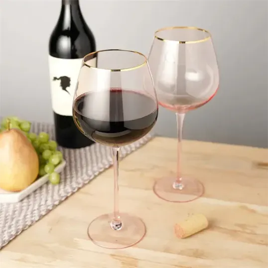 Twine Rose Crystal Red Wine Glass Set — view 3