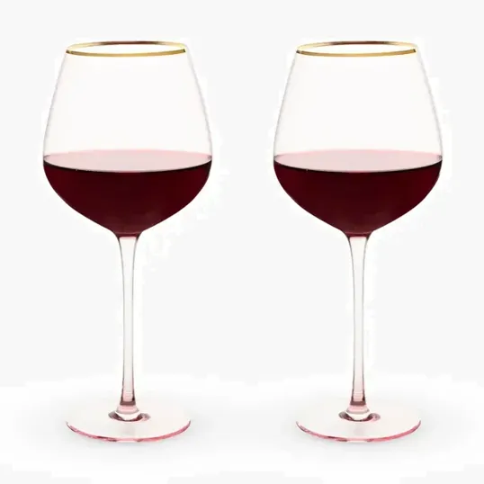 Twine Rose Crystal Red Wine Glass Set — view 2