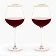Twine Rose Crystal Red Wine Glass Set — view 2
