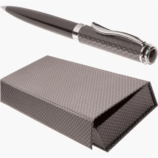 Carbonite Carbon Fiber Ballpoint Pen with Gift Box — view 2