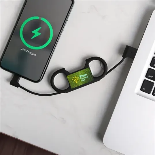 Clip Trip Keychain Charging Cable with Bottle Opener
