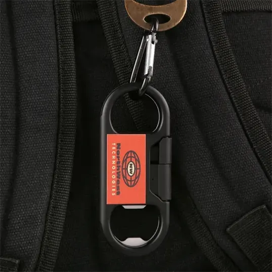 Clip Trip Keychain Charging Cable with Bottle Opener — view 2