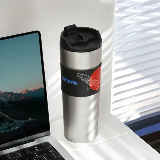 OrigAudio French Presso Stainless Coffee Tumbler — view 6