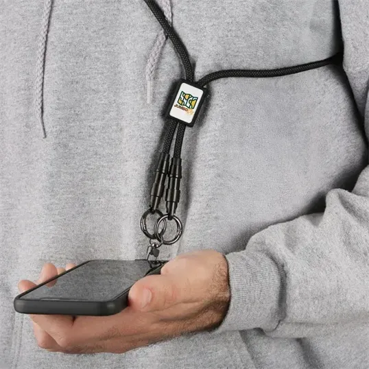 Hang Around Charging Cable Lanyard with Phone Holder — view 2