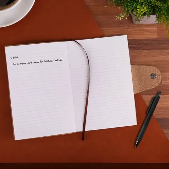 EcoScribe™ Recycled Leather Notebook — view 4