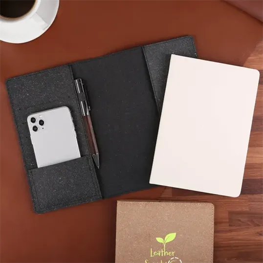 EcoScribe™ Recycled Leather Notebook Cover — view 5