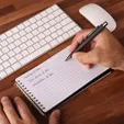 Jot Spot Desktop Notebook, 80 Pages, Recycled PU Leather Cover — view 3