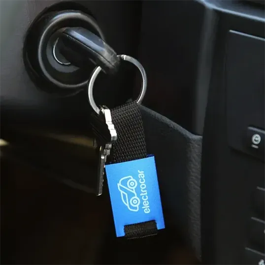 Edge Aluminum Key Ring with Webbing